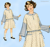 Ladies Home Journal 3745: 1920s Uncut Girls Dress Size 8 Vintage Sewing Pattern