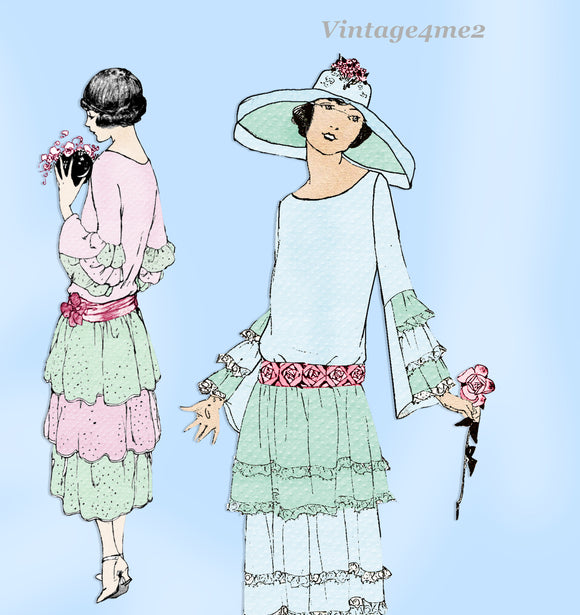 Ladies Home Journal 3787: 1920s Uncut Misses Dress Vintage Sewing Pattern