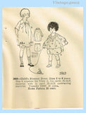 Ladies Home Journal 3869: 1920s Uncut Girls Bloomer Dress Sz4 VTG Sewing Pattern