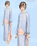 Original 1923 Ladies' Home Journal Pattern No. 3901 - Slightly Long-Waisted Dress