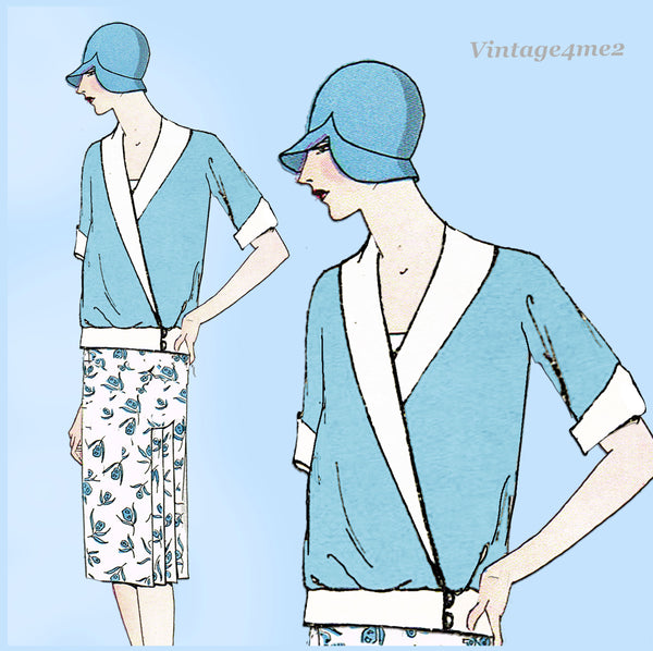 Ladies Home Journal 3920: 1920s Uncut Misses Blouse 42B Vintage Sewing Pattern
