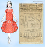 Ladies Home Journal 3921: 1920s Uncut Girls Dress Sz 12 Vintage Sewing Pattern