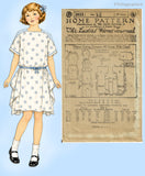 Ladies Home Journal 3923: 1920s Uncut Girls Dress Size 12 Vintage Sewing Pattern