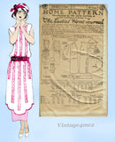 Ladies Home Journal 3948: 1920s Uncut Misses Evening Dress Vintage Sewing Pattern