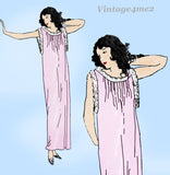 1920s Ladies Home Journal Sewing Pattern 3971 Uncut Misses Pin Tucked Nightgown 34B