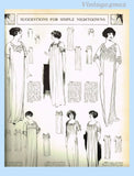 Ladies Home Journal 7267: 1910s Rare Misses Nightgown Sz 36 Bust Sewing Pattern