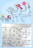 1940s Vintage Laura Wheeler Embroidery Transfer 1010 Uncut Cross Stitch Chicken Tea Towels
