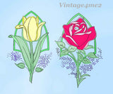 1930s Laura Wheeler Embroidery Transfer 1258 Uncut Cutwork Floral Pillowcases