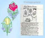 1930s Laura Wheeler Embroidery Transfer 1258 Uncut Cutwork Floral Pillowcases