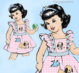 Mail Order 524: 1950s Puppy Pinafore Vintage Sewing Pattern Sz, 2,4, 6 Uncut