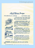 1940s Laura Wheeler Embroidery Transfer 608 Uncut Waterlily Pillowcase & Sheet Motifs