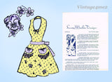 1950s Vintage Laura Wheeler Sewing Pattern 930 Uncut Misses Full Bib Apron Fits All