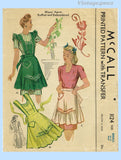 McCall 1124: 1940s Misses WWII Embroidered Apron Size SM Vintage Sewing Pattern