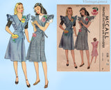 McCall 1135: 1940s Misses WWII Wrap Around Apron Sz 30 B Vintage Sewing Pattern