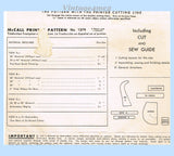 McCall Pattern 1279 Envelope Back