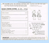 McCall Sewing Pattern 1691 Envelope Back