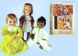 1960s Vintage McCalls Sewing Pattern 2124 Cute 12 to 16 Inch Baby Doll Clothes