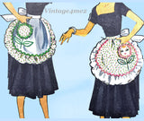 1950s Vintage McCalls Sewing Pattern 2135 Uncut Flower Face Apron Fits All