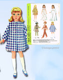 1960s Vintage McCalls Sewing Pattern 2182 Medium 16-21 Inch Chrissy Doll Clothes