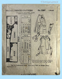 McCall 2287: 1930s Rare Toddler Girls Apron Dress Size 6 Vintage Sewing Pattern