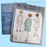 McCall 2287: 1930s Rare Toddler Girls Apron Dress Size 6 Vintage Sewing Pattern
