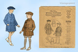 1910s Vintage McCall Sewing Pattern 2303 Uncut Little Boys MacKinaw Coat Size 8