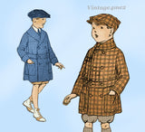 1910s Vintage McCall Sewing Pattern 2303 Uncut Little Boys MacKinaw Coat Size 8