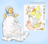 1950s Vintage McCall Sewing Pattern 2318 Baby Layette Set Christening Dress