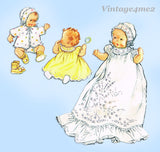 1950s Vintage McCall Sewing Pattern 2318 Baby Layette Set Christening Dress