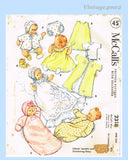 1950s Vintage McCall Sewing Pattern 2318 Baby Layette Set Christening Dress