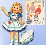 1960s Vintage McCalls Pattern 2412 Cute Betsy Wetsy 23-25 In Baby Doll Clothes