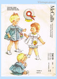 1960s Vintage McCalls Sewing Pattern 2419 Cute Helen Lee Baby Bloomer Dress Sz 1