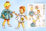 1960s Vintage McCalls Sewing Pattern 2419 Cute Helen Lee Baby Bloomer Dress Sz 1