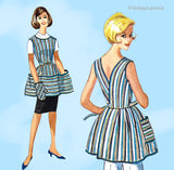 1960s Vintage McCall's Sewing Pattern 2451 Fitted Wrap Around Cobbler Apron Darling!