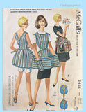 1960s Vintage McCall's Sewing Pattern 2451 Fitted Wrap Around Cobbler Apron Darling!