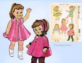 1960s Vintage McCalls Sewing Pattern 2466 Cute 14 to 15 Inch Patsy Ann Doll Clothes