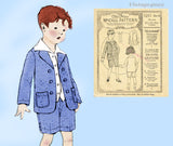 1920s Vintage McCall Sewing Pattern 3253 Sweet Toddler Boys Suit & Vestee Size 6