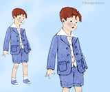 1920s Vintage McCall Sewing Pattern 3253 Sweet Toddler Boys Suit & Vestee Size 6