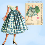 McCall's 3553: 1950s Charming Misses 16 Gore Skirt 24 W Vintage Sewing Pattern