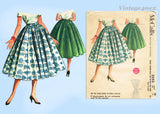 McCall's 3553: 1950s Charming Misses 16 Gore Skirt 24 W Vintage Sewing Pattern