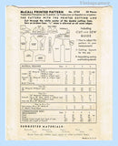 1940s Vintage McCall Sewing Pattern 3748 Uncut Toddler Boys Sailor Suit & Hat Sz3