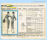 McCall's 4256: 1950s Rare Pauline Trigere Dress Sz 34 B Vintage Sewing Pattern