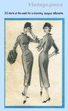McCall's 4256: 1950s Rare Pauline Trigere Dress Sz 34 B Vintage Sewing Pattern