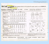 1950s Vintage McCalls Sewing Pattern 4268 Marvelous Junior Misses Dress Sz 31.5 B