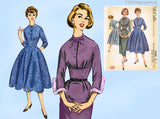 1950s Vintage McCalls Sewing Pattern 4268 Marvelous Junior Misses Dress Sz 31.5 B