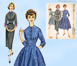 1950s Vintage McCalls Sewing Pattern 4268 Marvelous Junior Misses Dress Sz 31.5 B