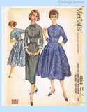 1950s Vintage McCalls Sewing Pattern 4268 Marvelous Junior Misses Dress Sz 31.5 B