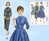 1950s Vintage McCalls Sewing Pattern 4268 Uncut Marvelous Misses Dress Sz 34 B