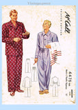 1940s Vintage McCall Sewing Pattern 4476 Classic Men's Pajamas Size 38 40 Chest