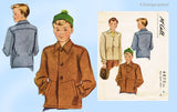 1940s Vintage McCall Sewing Pattern 4870 Cute Toddler Boys Sports Jacket Sz 6